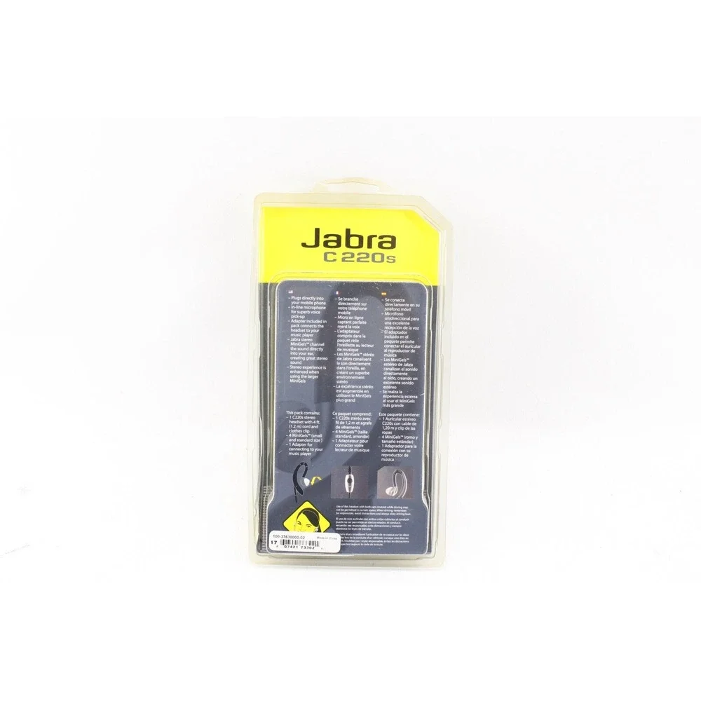 Jabra‎ C220S Wired Hands Free Stereo Headset for Mobile Phones New